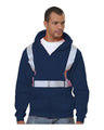 Bayside Men's USA-Made Hi-Visibility Full-Zip Hooded Sweatshirt