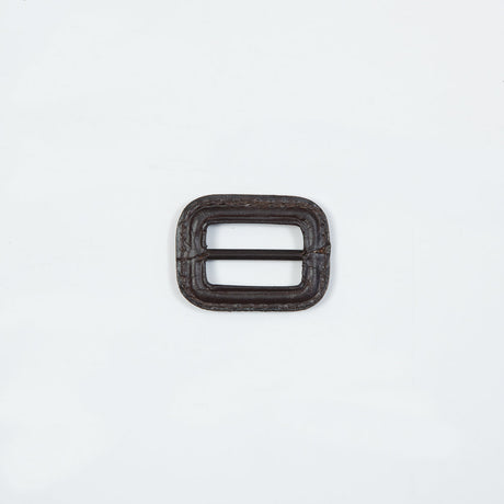 Antique Brown Leather Buckle - 1.5" x 1.125"