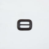 Antique Brown Leather Buckle - 1.5" x 1.125"