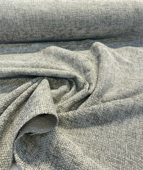 Mont Clair Earl Gray Soft Tweed Chenille Upholstery Fabric - Earl Gray, 56" Width (1 Yard)