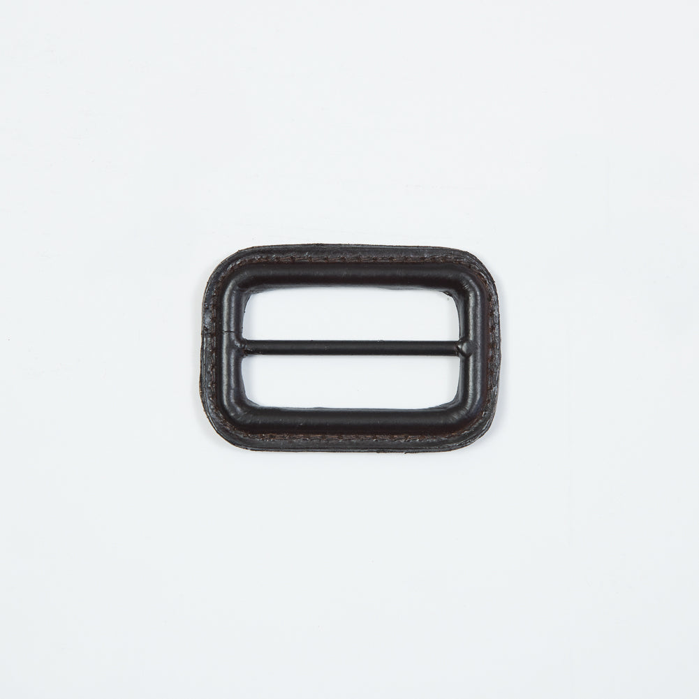 Antique Brown Leather Buckle - 2.125" x 1.5"