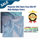 Polyester Silk Fabric Faux Silk 54" Wide Multiple Colors
