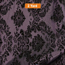 Damask Flocking Taffeta Fabric - 60" Wide for Curtains, Apparel, and Décor