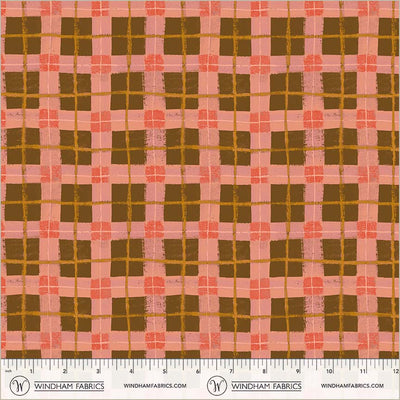 Cotton Plaid Fabric Dream Linoleum 43/44"