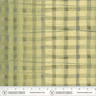 Cotton Plaid Fabric Wild Asparagus 43/44"