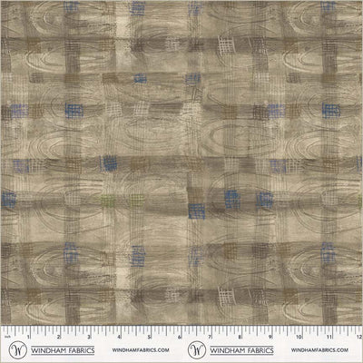 Cotton Plaid Fabric Oyster Flats 43/44"