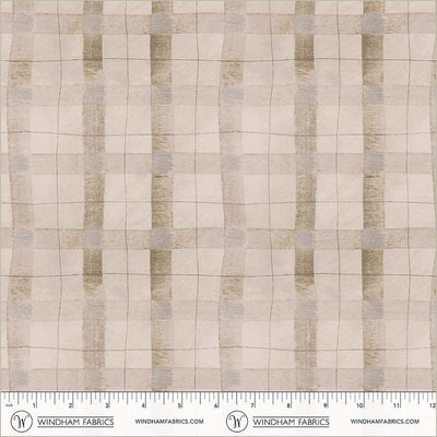 Cotton Plaid Fabric Oatmeal 43/44"