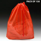 Poly Bag- Drawstring + 4" Bottom Gusset -18" x 19-1/2" Crystal Clear Palette