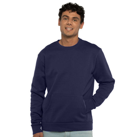 Next Level® Santa Barbara Pocket Crewneck Long Sleeve Sweatshirt