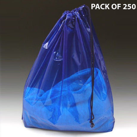 Poly Bag- Drawstring + 4" Bottom Gusset -18" x 19-1/2" Crystal Clear Palette