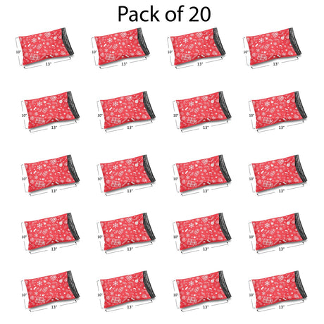 Design Poly Mailer Envelopes 10" x 13" Glossy Multi Pack & Design