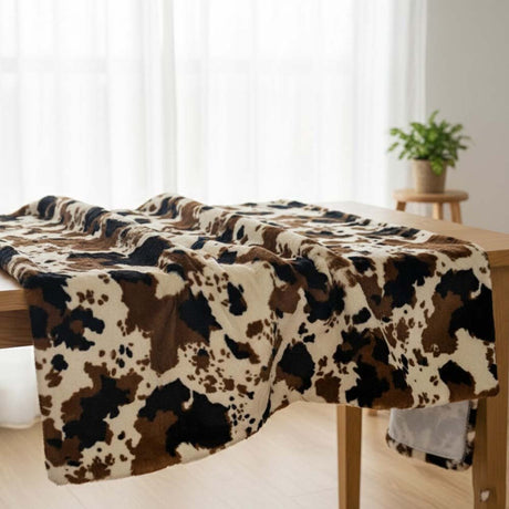 1 Yard Brown 460 GSM Cow Velboa Faux Fur Fabric 58/60 Inch Width for Costumes & Decor 100 % Polyester