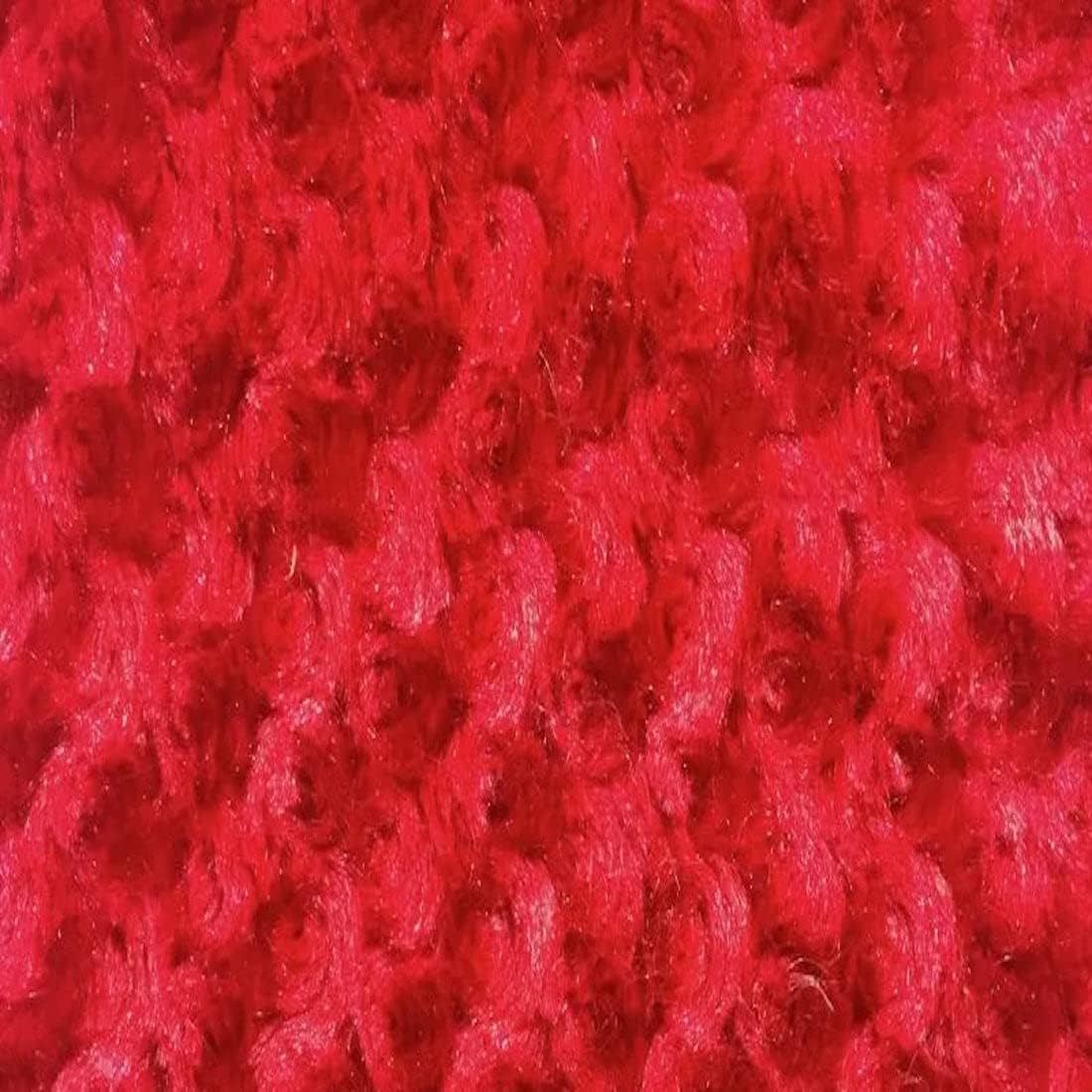 1 Yard Rosebud Minky Fabric 100% Polyester Plush Textured Soft Material for Blankets 60 Inch Width