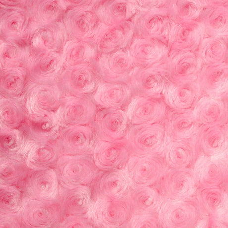 1 Yard Rosebud Minky Fabric 100% Polyester Plush Textured Soft Material for Blankets 60 Inch Width