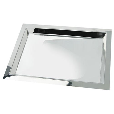 Eastern Tabletop Rectangular Brooklyn Tray - 15-1/2" x 9-1/2" Inside dim., Stainless Steel