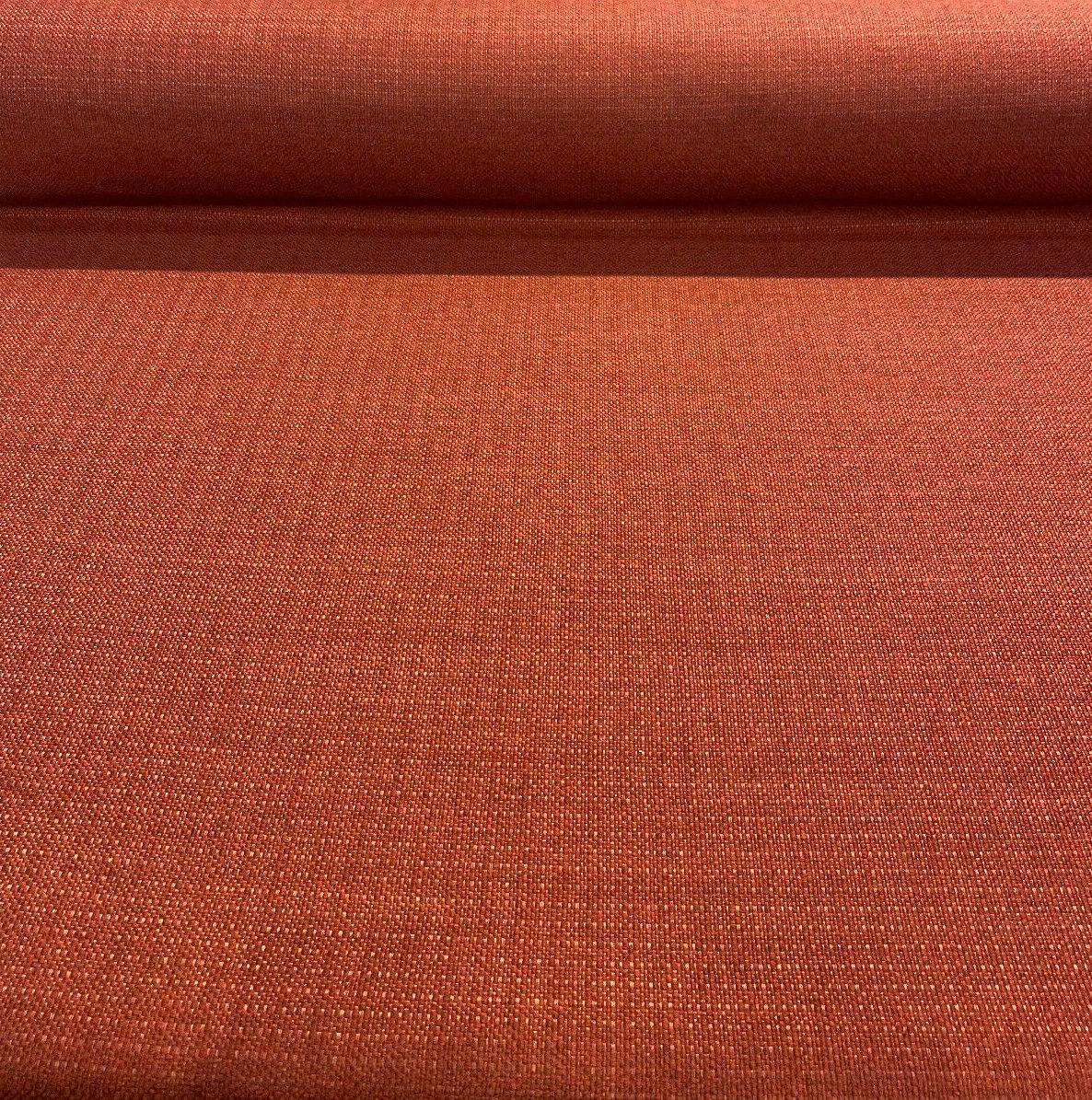 Sampson Chenille Performance Polypropylene Fabric - Sangria Rust Red, Solid Upholstery, 58" Width (1 Yard)