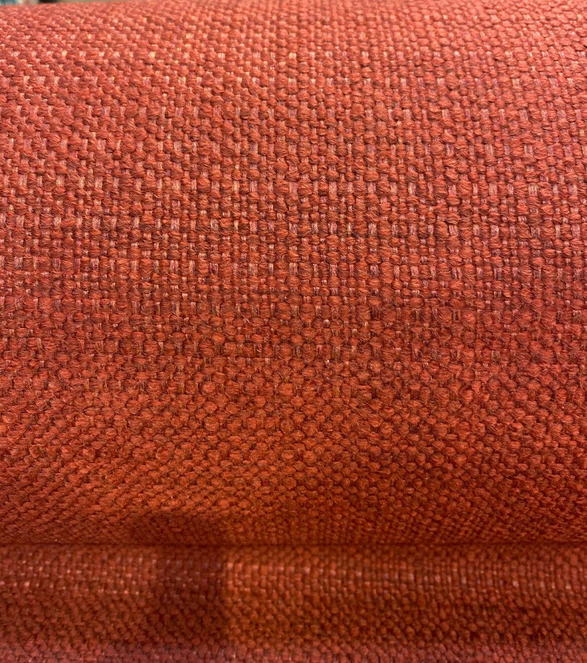 Sampson Chenille Performance Polypropylene Fabric - Sangria Rust Red, Solid Upholstery, 58" Width (1 Yard)