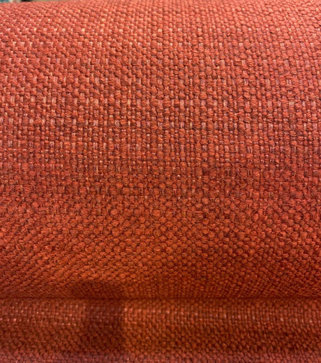 Sampson Chenille Performance Polypropylene Fabric - Sangria Rust Red, Solid Upholstery, 58" Width (1 Yard)