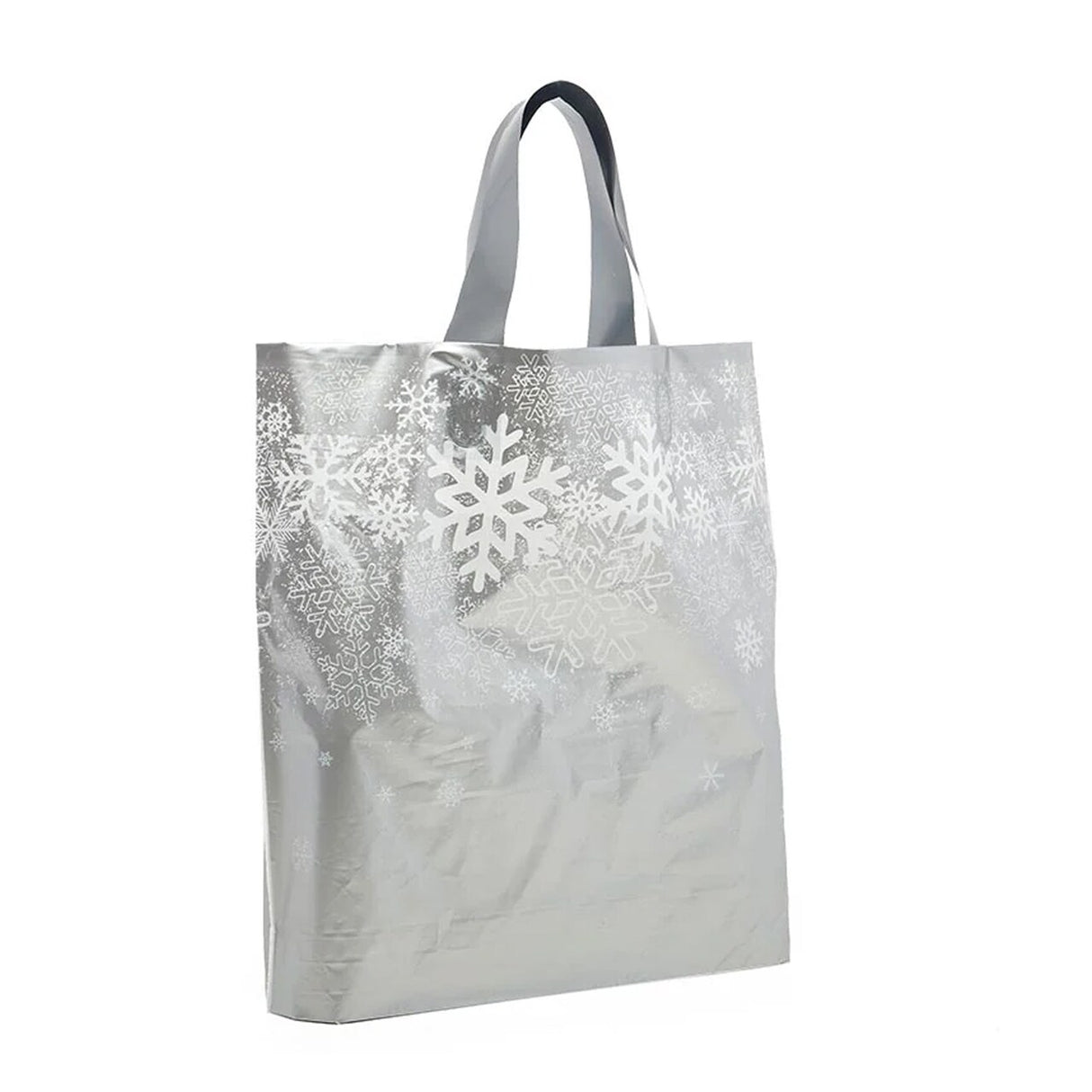 Printed Snowflake LDPE Bags 16” x 6” x 15” Holiday Packaging