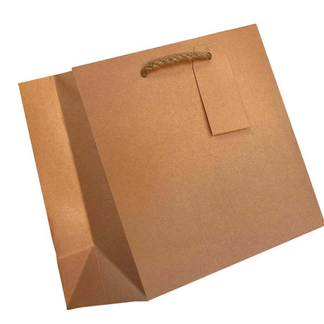 Premium Kraft Euro Totes 8" x 4" x 10" Strong Eco-Friendly Design