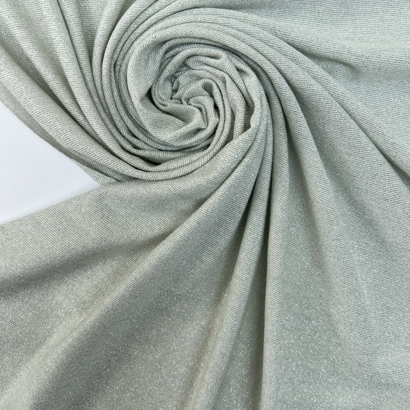 Viscose Lurex Knitted Fabric Silver