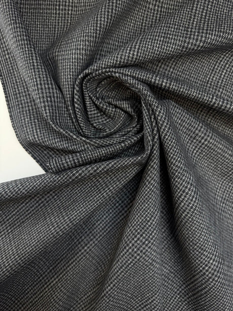 Cotton Checked Houndstooth Fabric