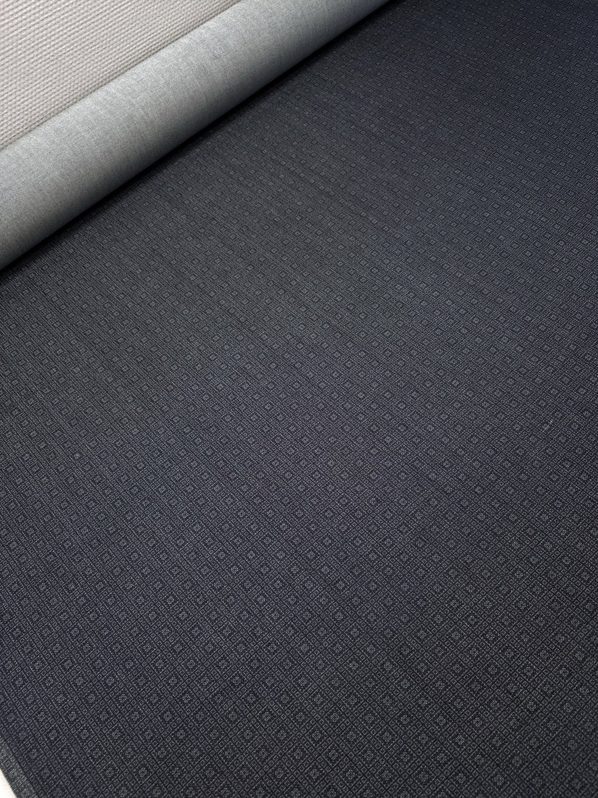 Cotton Denim Geometric Blue