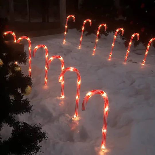 Candy Cane Solar Lights – 4 ft, 45 LED
