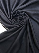 Polyester Cotton Jacquard Suiting Fabric Blue Black