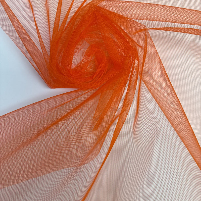 Polyamide Mesh Fabric Orange Stretch