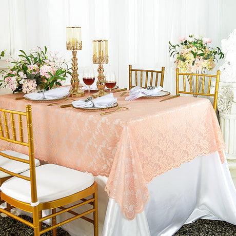 Rectangular Lace Tablecloth Elegant Table Overlay