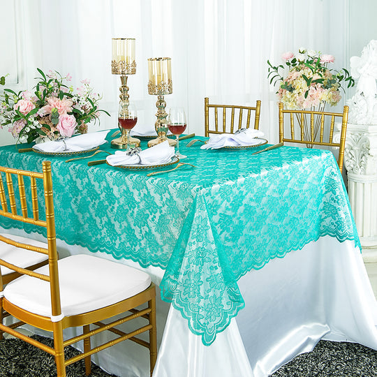 Rectangular Lace Tablecloth Elegant Table Overlay