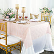 Rectangular Lace Table Overlay Topper 54x108 Blush Pink
