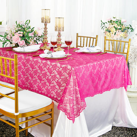 Rectangular Lace Tablecloth Elegant Table Overlay