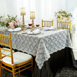 Lace Rectangular Table Overlay 54x108 Ivory
