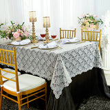 Rectangular Lace Tablecloth Elegant Table Overlay
