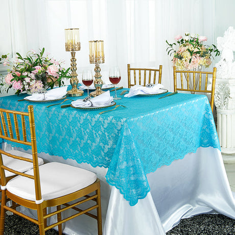 Rectangular Lace Tablecloth Elegant Table Overlay