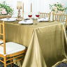 Silky Satin Rectangular Tablecloth Seamless Finish
