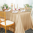 Rectangular Satin Tablecloth 72x120 Champagne