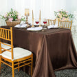 Rectangular Satin Tablecloth 90x132 Chocolate