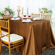 Rectangular Satin Tablecloth 90x156 Copper