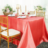 Silky Satin Rectangular Tablecloth for Events