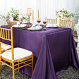 Rectangular Satin Tablecloth 90x132 Eggplant