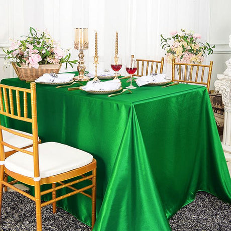 Rectangular Satin Tablecloth Seamless Silky Finish