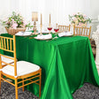 Rectangular Satin Tablecloth 54x108 Emerald Green