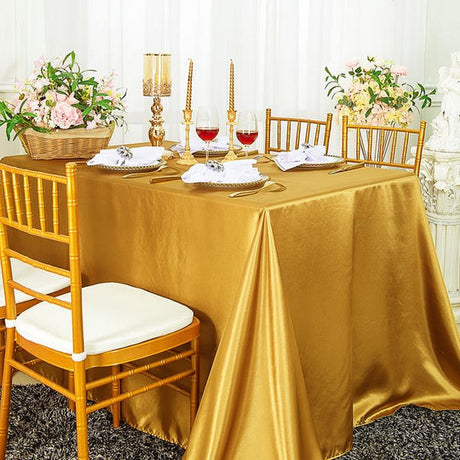 Rectangular Satin Tablecloth Seamless Silky Finish