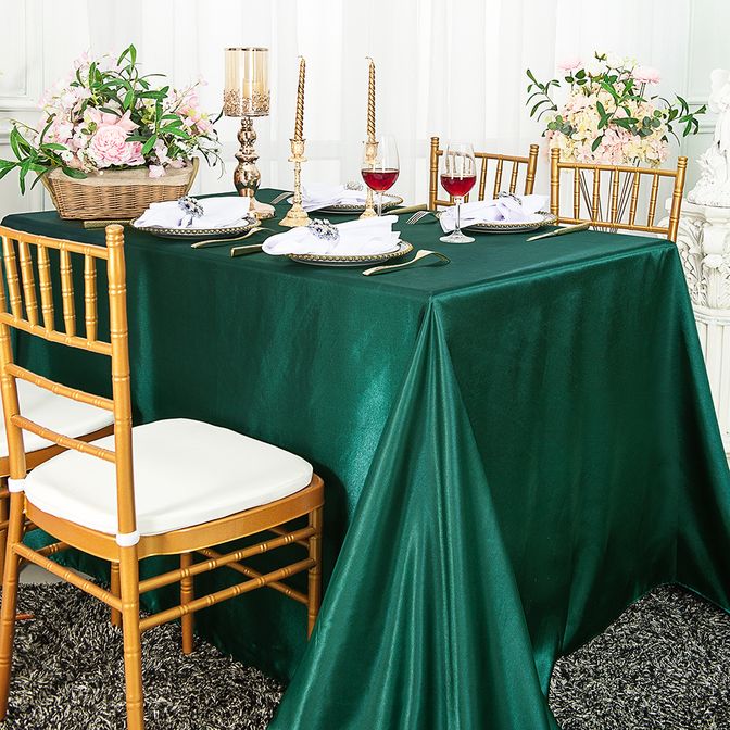 Heavy Duty Satin Round Tablecloth – Seamless Design