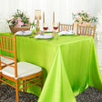 Rectangular Satin Tablecloth Key Lime 54x108