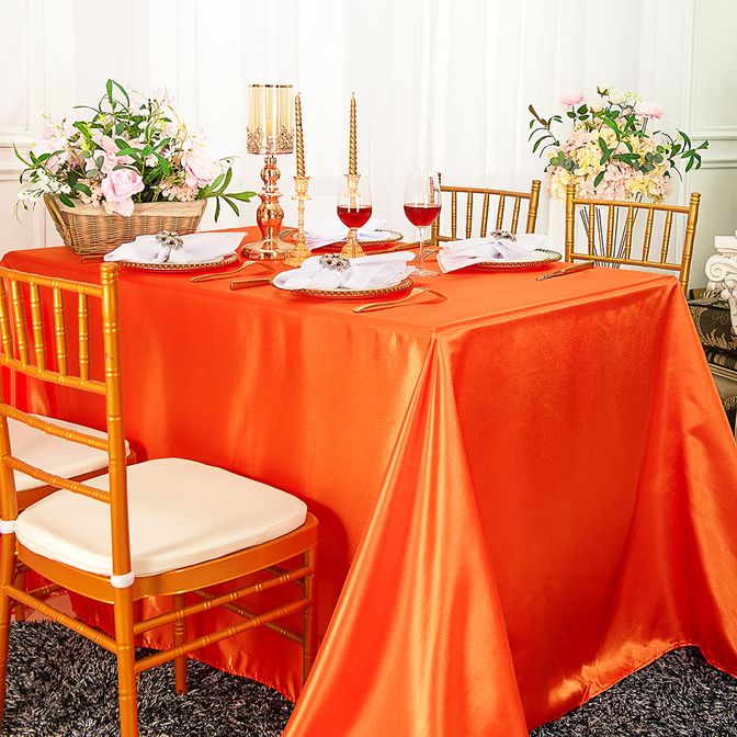 Heavy Duty Satin Round Tablecloth – Seamless Design