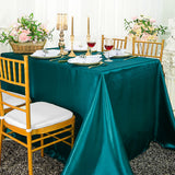Elegant Satin Rectangular Tablecloth for Dining & Events
